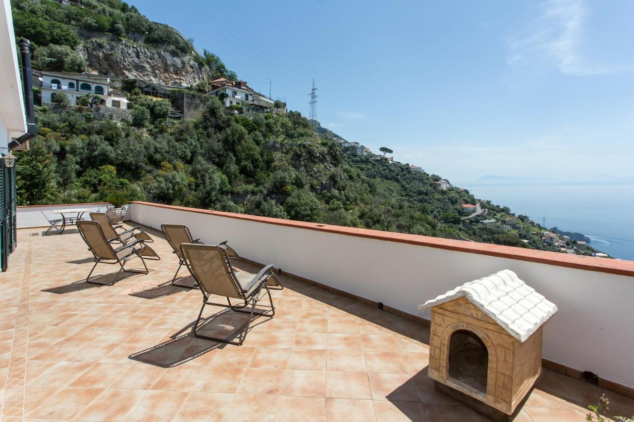 "Casalena" Villa A Furore Amalfi Coast Con Grande Terrazzo E Vista Sul Mare Eksteriør billede